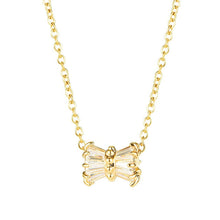 Load image into Gallery viewer, Butterfly Bowknot CZ Shiny Unique Clavicle Chain Stainless Steel  2020 Fashion
