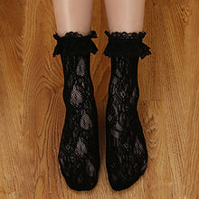 Cargar imagen en el visor de la galería, 3 pares de calcetines florales de encaje sexy para mujer calcetines de malla de verano
