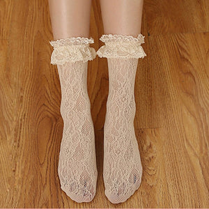 3 pares de calcetines florales de encaje sexy para mujer calcetines de malla de verano