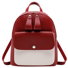 Load image into Gallery viewer, Women Mini Backpack PU Leather Lovely Bow Shoulder Bag

