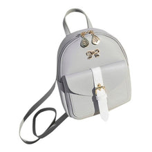 Load image into Gallery viewer, Women Mini Backpack PU Leather Lovely Bow Shoulder Bag
