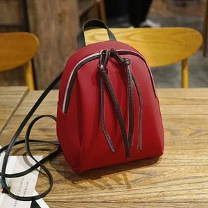 Mini mochila mujer PU bolso de cuero