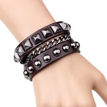 Load image into Gallery viewer, Charm Buttons Leather Bracelet
