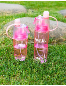Botella de agua portátil para beber y rociar para enfriar deportes al aire libre