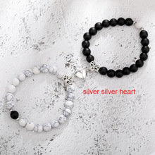 Load image into Gallery viewer, 2pcs/set Natural Stone Magnetic Heart  Bead Bracelet For Friendship Couples
