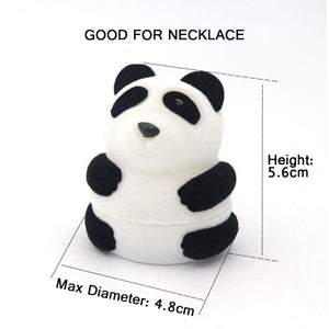 Caja de regalo de joyería con caja de oso panda lindo