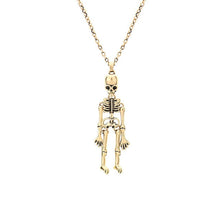 Laden Sie das Bild in den Galerie-Viewer, Hold Hands Till Dead Halloween-Skelett-Geist-Schädel-Magnet-Halskette

