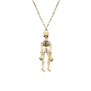 Hold Hands Till Dead Halloween-Skelett-Geist-Schädel-Magnet-Halskette