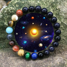 Cargar imagen en el visor de la galería, Ocho planetas pulsera de cuentas piedra natural universo Yoga Chakra hombres mujeres pulseras
