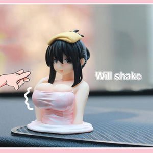 Sexy Girl Chest Shaking Beautiful Girl Doll Car Ornament Anime Modelo