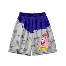 Laden Sie das Bild in den Galerie-Viewer, Patrick Spongebob Pants Loose Summer Casual Shorts 3D gedruckte Strandshorts
