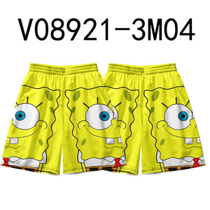Pantalones cortos de Bob Esponja de Patrick, pantalones cortos informales de verano sueltos, pantalones cortos de playa estampados en 3D