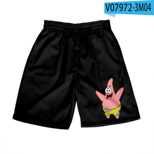 Pantalones cortos de Bob Esponja de Patrick, pantalones cortos informales de verano sueltos, pantalones cortos de playa estampados en 3D