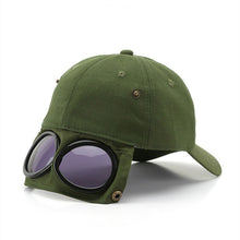 Load image into Gallery viewer, Pilot Aviator Hat Personality Sunglasses Hat
