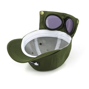 Pilot Aviator Hat Personalidad Gafas de sol Sombrero